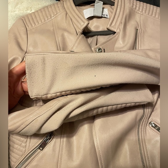 Bar III faux leather women’s quilted jacket - Picture 3 of 14